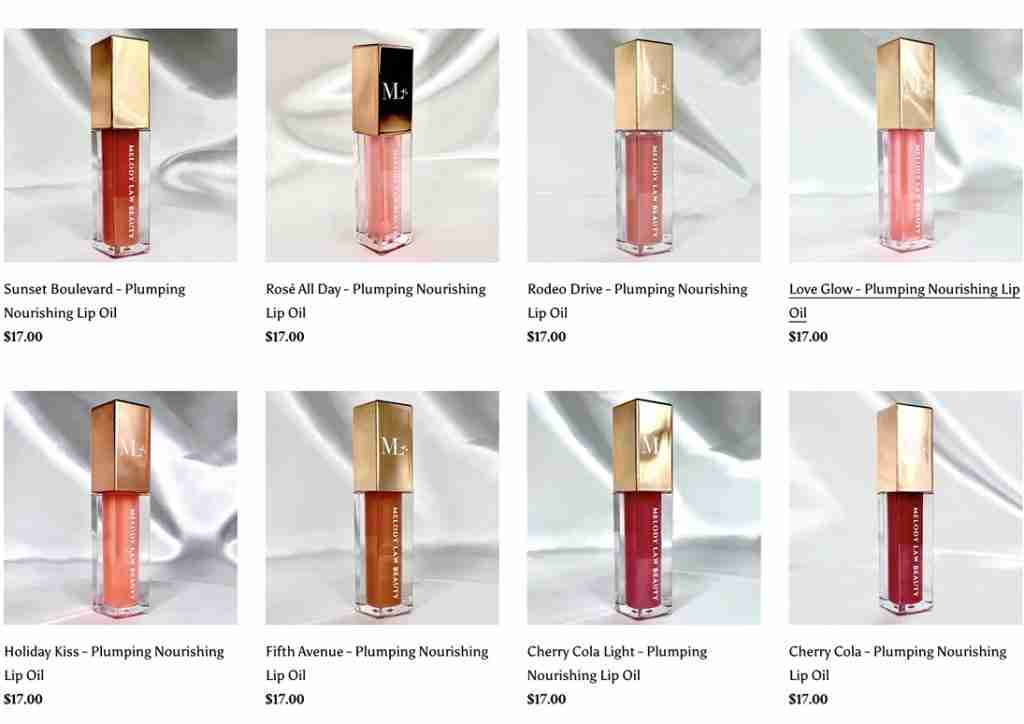 lip oils, melody law